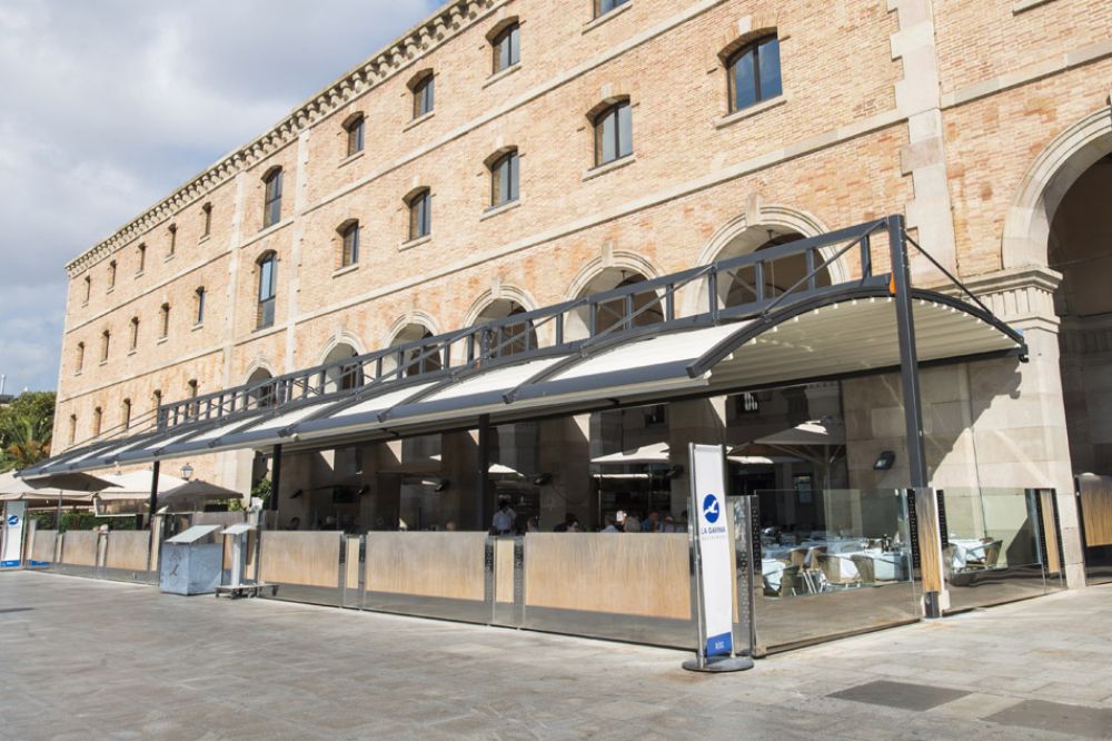Exterior of the terrace of La Gavina restaurant